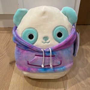 Squishmallow 8” Sissy the Panda with adjustable hoodie NWT HTF